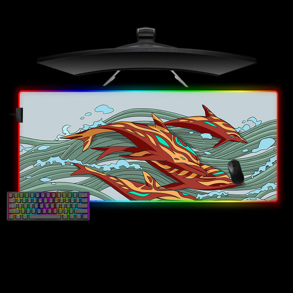 CSGO Aquamarine Revenge Design XL Size RGB Lighting Gamer Mouse Pad, Computer Desk Mat