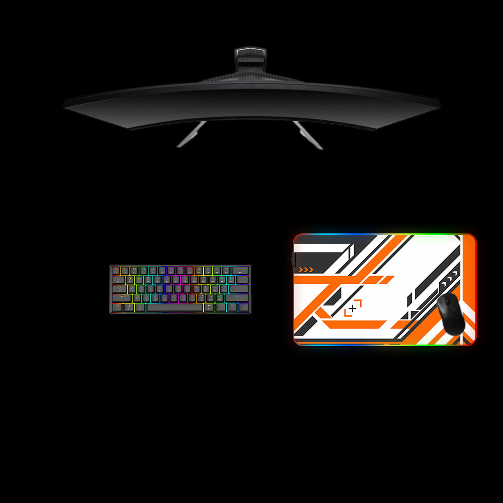 Asiimov Skin Pattern Design Medium Size RGB Light Gaming Mousepad