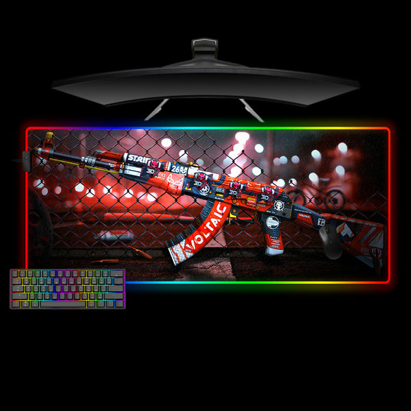 CSGO Bloodsport Design XL Size RGB Lighting Gaming Mouse Pad, Computer Desk Mat