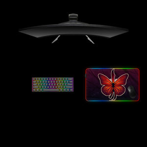 Butterfly Fade Design Medium Size RGB Lighting Gaming Mouse Pad