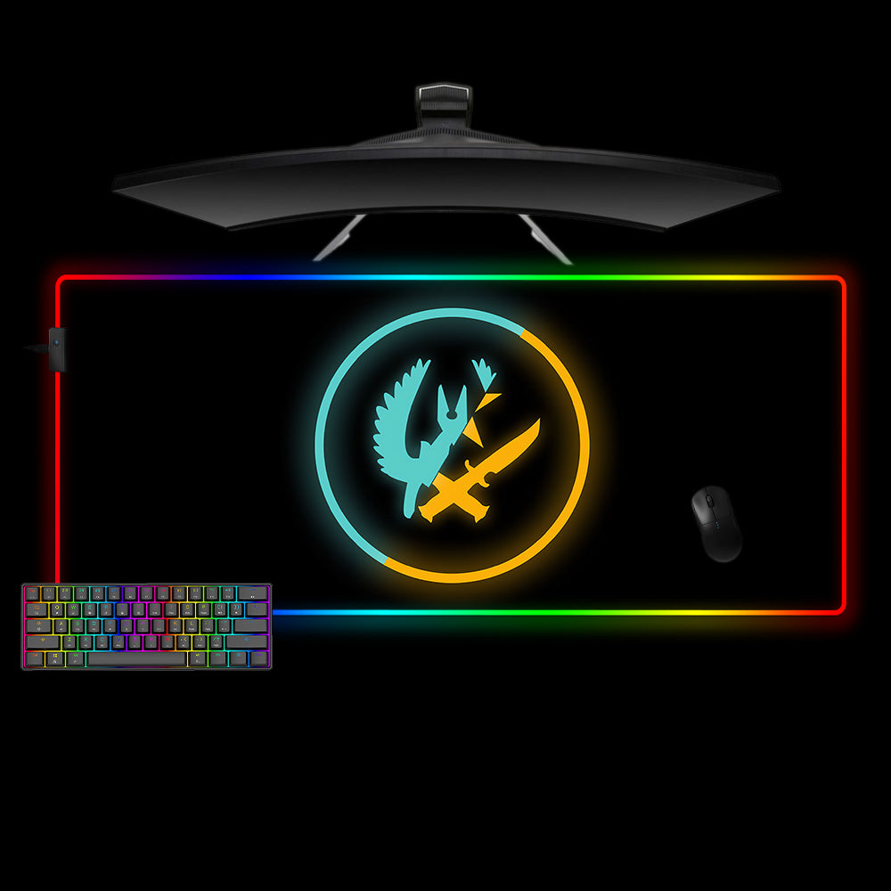 Counter Strike CT/T Design XL Size RGB Light Gaming Mouse Pad