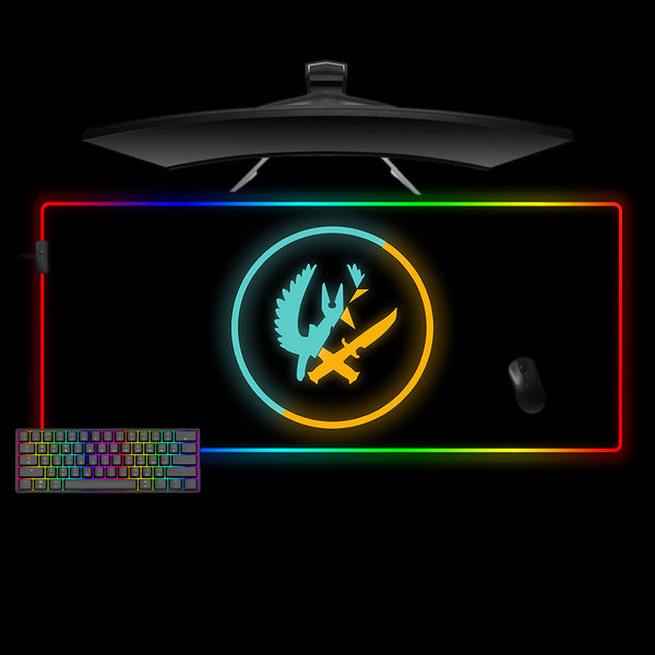 Counter Strike CT/T Design XL Size RGB Light Gaming Mouse Pad
