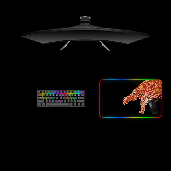 CSGO Howl Design Medium Size RGB Lighting Gaming Mouse Pad, Computer Desk Mat