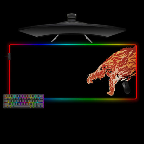 CSGO Howl Design XL Size RGB Lighting Gaming Mouse Pad, Computer Desk Mat