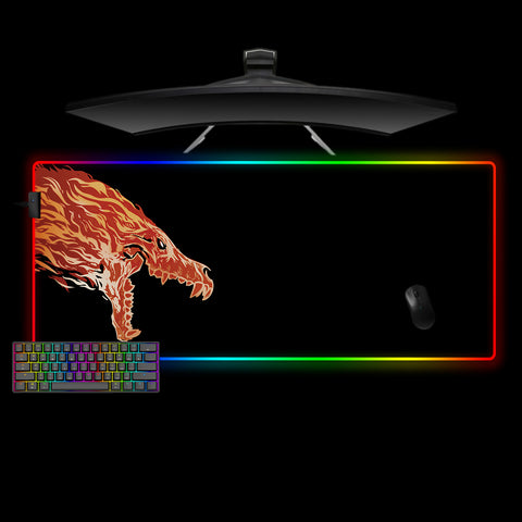 CSGO Howl Left Design XL Size RGB Lighting Gaming Mouse Pad, Computer Desk Mat