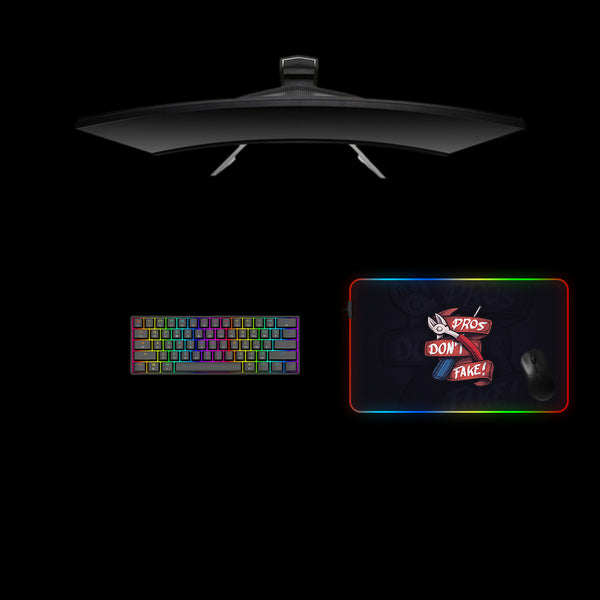 Pros Don't Fake Design M Size RGB Mousepad