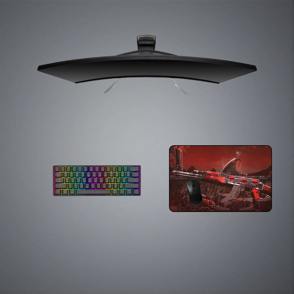 CSGO Red Laminate Design Medium Size Gaming Mouse Pad, Computer Desk Mat