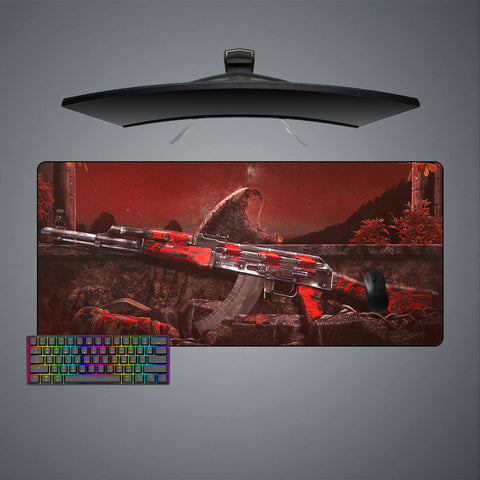 CSGO Red Laminate Design XXL Size Gaming Mouse Pad, Computer Desk Mat