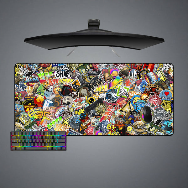 Counter Strike Stickers Design XXL Size Gamer Mouse Pad