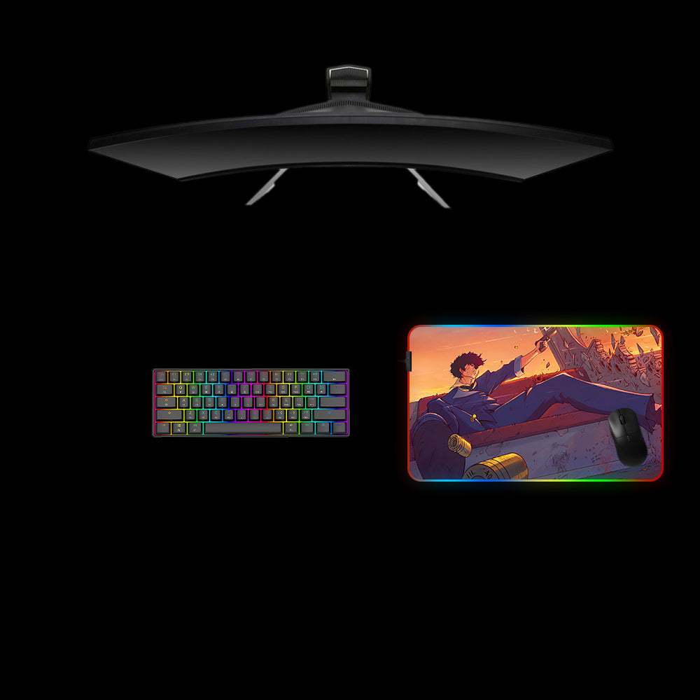 Spike Firefight Design Medium Size RGB Lit Gamer Mouse Pad