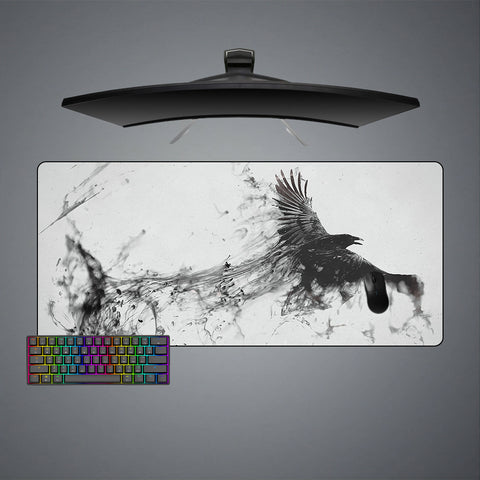 Crow Smoke Design XL Size Gaming Mouse Pad