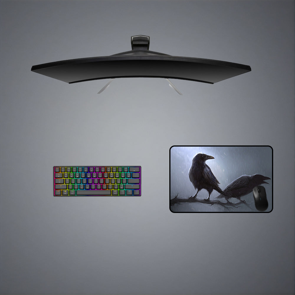 Crows Design M-XXL Size Gaming Mouse Pad, Computer Desk Mat