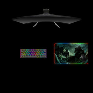 Cthulhu Mountains Design Medium Size RGB Lit Gaming Mouse Pad