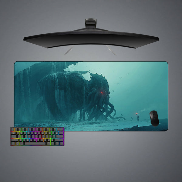 Cthulhu Rise Design XXL Size Gamer Mouse Pad, Computer Desk Mat