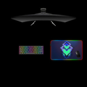 Cube Geometry Design Medium Size RGB Lit Gamer Mouse Pad