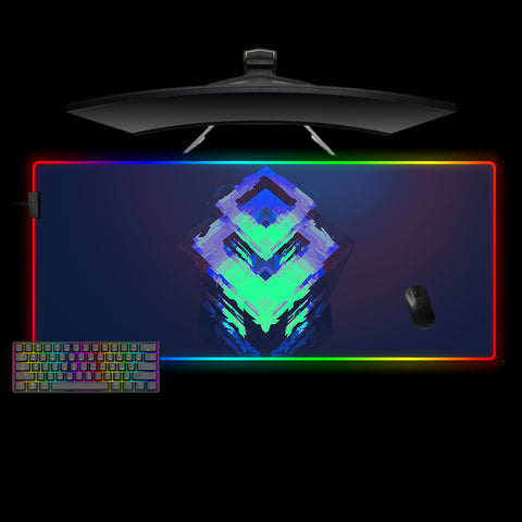 Cube Geometry Design XXL Size RGB Lit Gamer Mouse Pad
