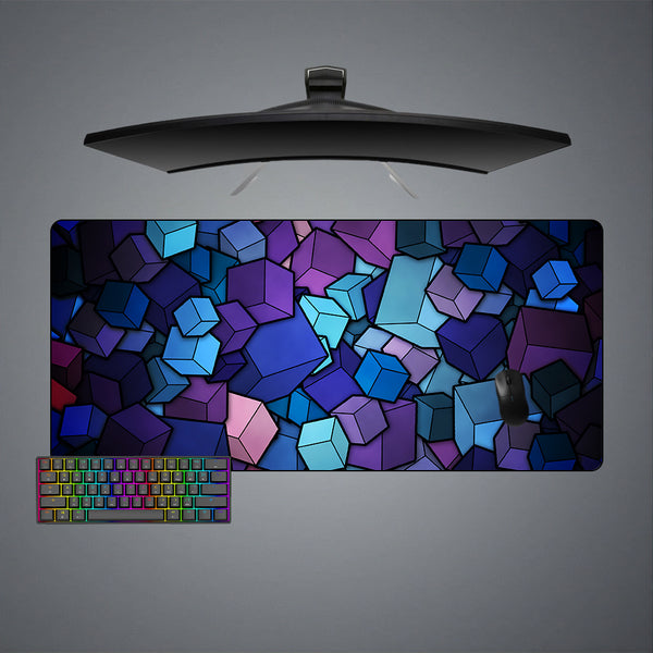 Cubes Design XXL Size Gaming Mouse Pad, Computer Desk Mat