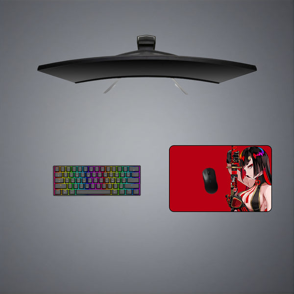 Cyber Samurai Girl Design Medium Size Gamer Mouse Pad