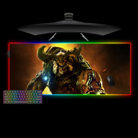 Cyberdemon Design XXL Size RGB Lit Gaming Mouse Pad