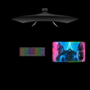 Cyberpunk Boss Design Medium Size RGB Backlit Gaming Mouse Pad, Computer Desk Mat