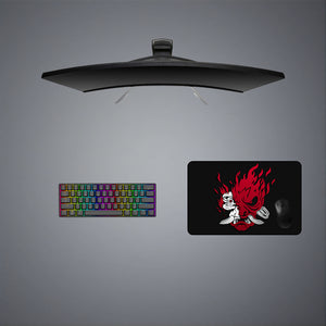 Cyberpunk Samurai Logo Design Medium Size Gaming Mouse Pad