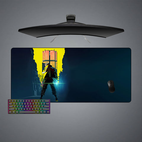 Cyberpunk Street Kid Design XXL Size Gamer Mouse Pad