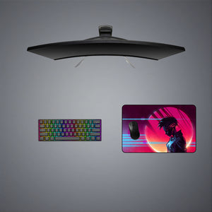 Cyberpunk Synthwave Design Medium Size Gaming Mousepad