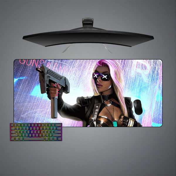 Cyberpunk X Girl Design XL Size Gaming Mouse Pad