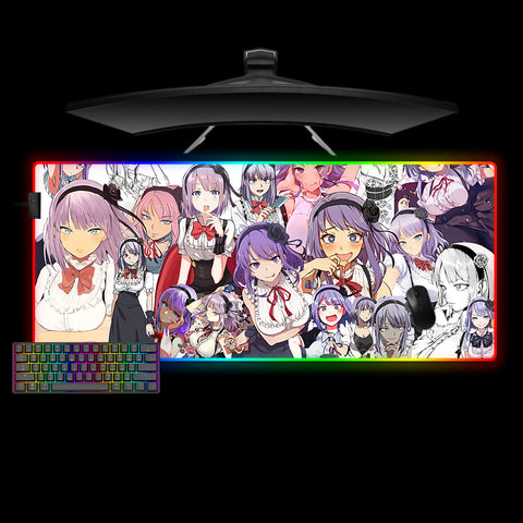 Dagashi Kashi Hotaru Shidare Design XXL Size RGB Lit Gaming Mouse Pad, Computer Desk Mat