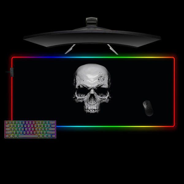 Damaged Skull Design XXL Size RGB Illuminated Gamer Mouse Pad