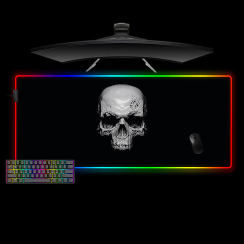 Damaged Skull Design XXL Size RGB Illuminated Gamer Mouse Pad