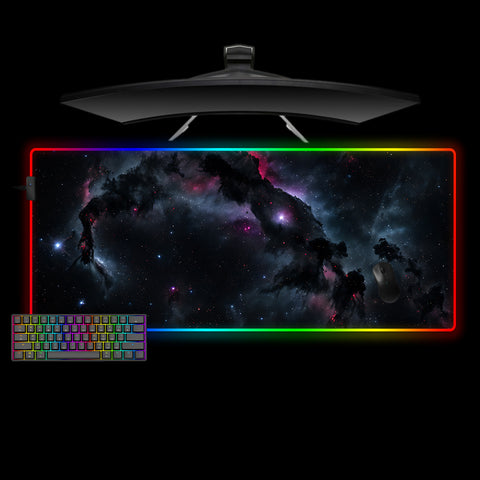 Dark Cloudy Nebula Design XL Size RGB Lights Gaming Mousepad