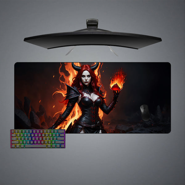 Dark Fire Sorceress Design XL Size Gamer Mouse Pad