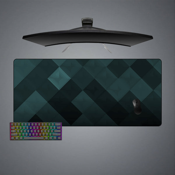 Dark Green Diamond Pattern Design XXL Size Gaming Mouse Pad