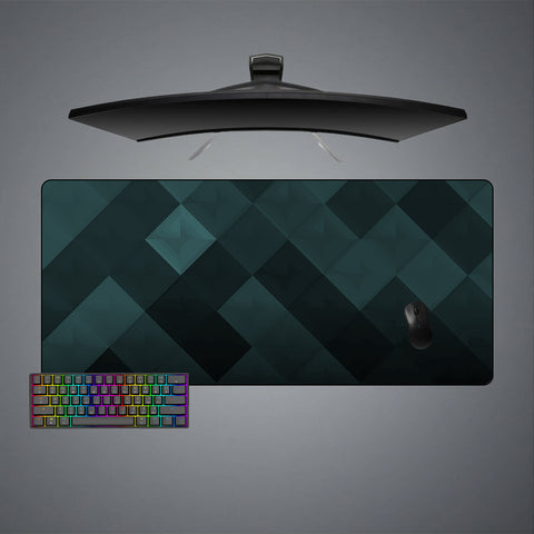 Dark Green Diamond Pattern Design XXL Size Gaming Mouse Pad