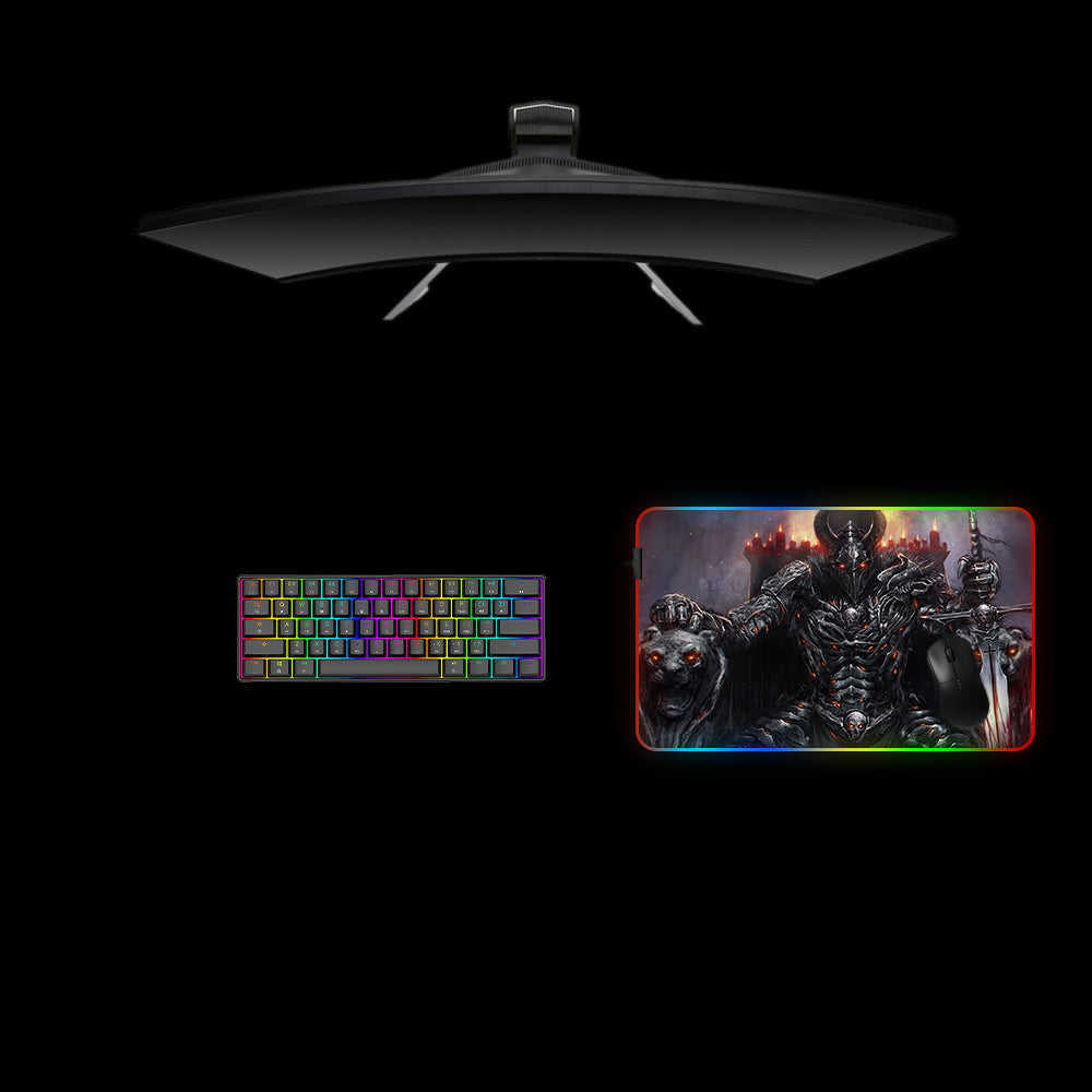 Dark Knight Design Medium Size RGB Illuminated Gaming Mouse Pad
