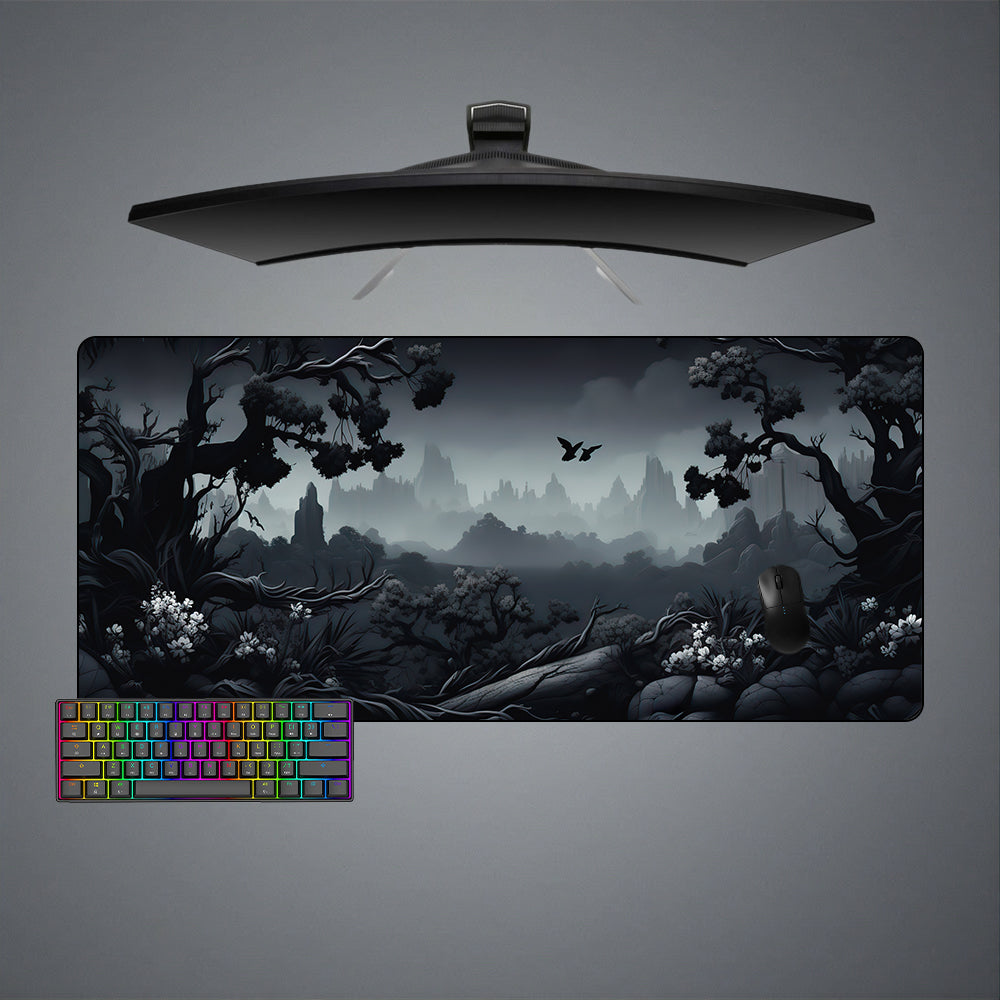 Dark Nature Design Large Size Gamer Mouse Pad, Computer Desk Mat