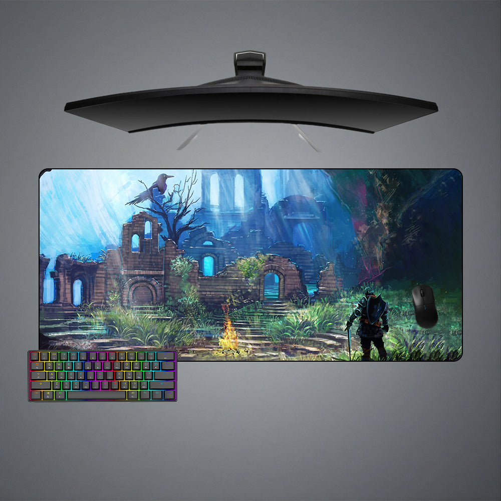 Firelink Shrine Design XXL Size Gamer Mouse Pad
