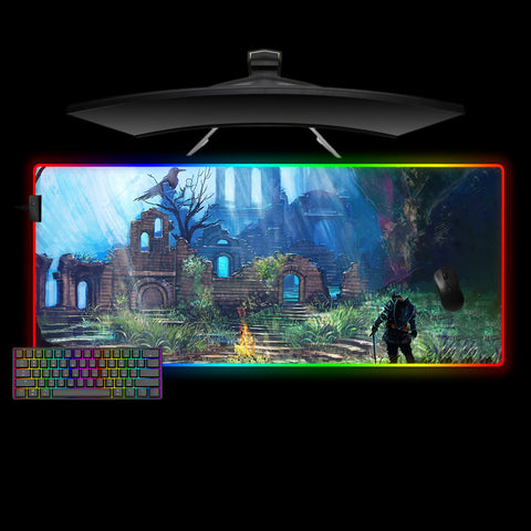 Firelink Shrine Design XXL Size RGB Lit Gamer Mouse Pad