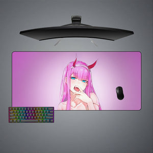 Darling In The Franxx Zero Two Blush Design XXL Size Gamer Mouse Pad, Computer Desk Mat