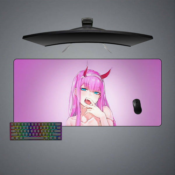 Darling In The Franxx Zero Two Blush Design XXL Size Gamer Mouse Pad, Computer Desk Mat