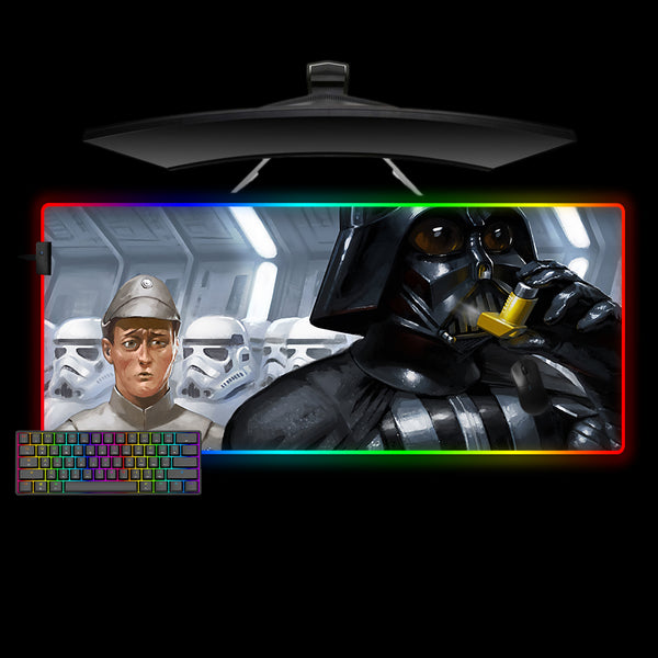 Darth Vader Asthma Funny Design XXL Size RGB Lights Gaming Mouse Pad