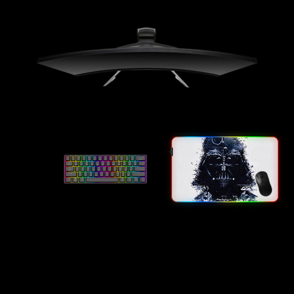 Darth Vader Fleet Design Medium Size RGB Light Gaming Mouse Pad, Computer Desk Mat