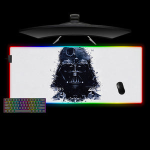 Darth Vader Fleet Design XL Size RGB Light Gaming Mouse Pad, Computer Desk Mat