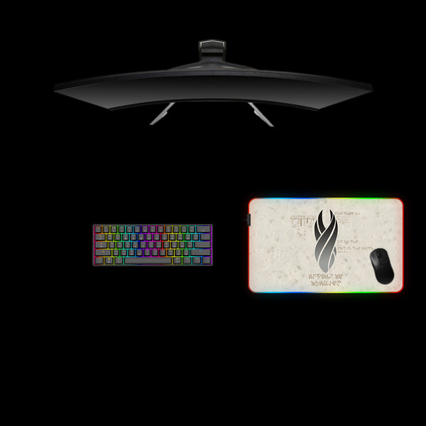 Dead Space Dark Marker Design Medium Size RGB Lit Gamer Mousepad