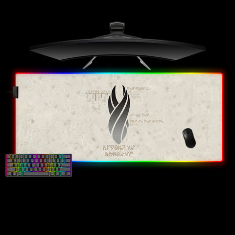 Dead Space Dark Marker Design XXL Size RGB Lit Gamer Mousepad