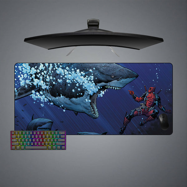 Deadpool Sharks Design XXL Size Gamer Mouse Pad