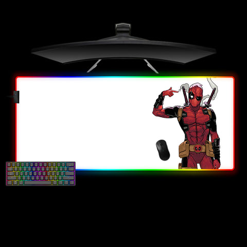 Deadpool Shot Design XXL Size RGB Light Gaming Mouse Pad