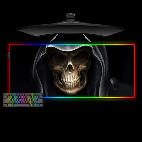 Death Design XL Size RGB Light Gamer Mouse Pad, Computer Desk Mat