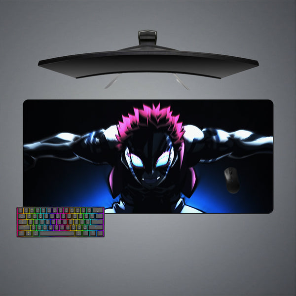 XL size gaming mousepad with Demon Slayer Akaza Blur printed design